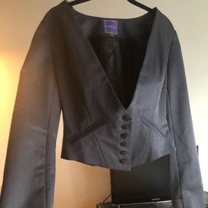 Sexy Tuxedo style Crop Jacket - Medium